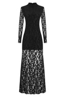 Noir Lace Maxi Dress